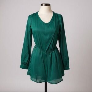 Lucca Long Sleeve Green Romper | SIZE S